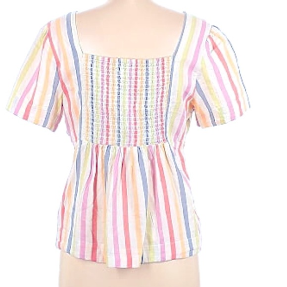 Nwot Old navy striped tie front smock top size x-large - Picture 3 of 7